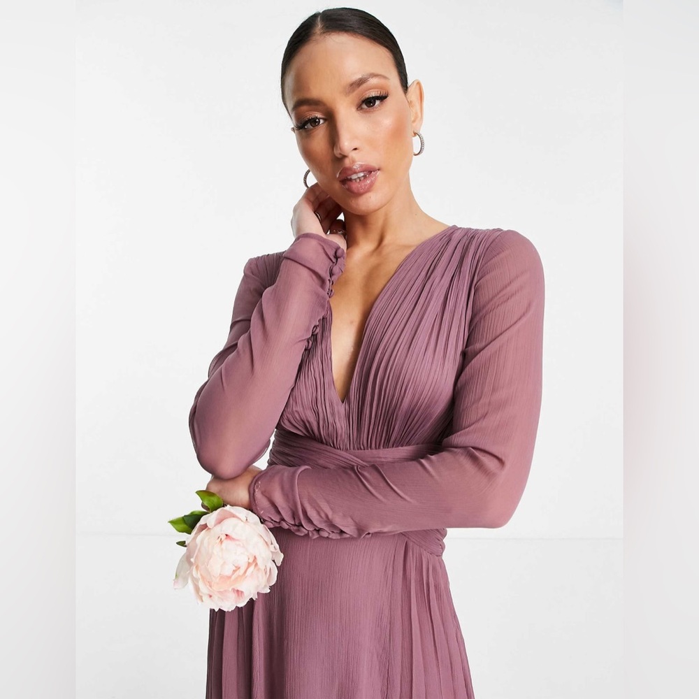 ASOS Design bridesmaid ruched waist maxi dress